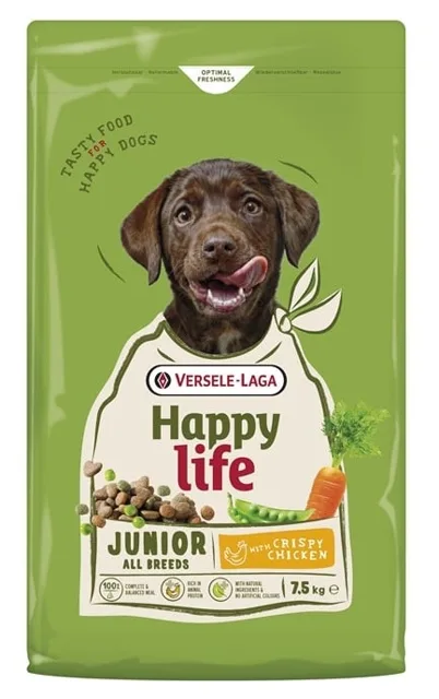 VERSELE-LAGA Happy Life Junior with Chicken 7,5kg krmivo pro štěňata a mladé psy s drůbežím