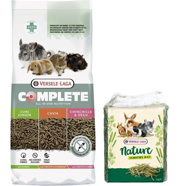 VERSELE-LAGA Kompletní extrudované krmivo Cavia pro Cavia 8 kg + seno