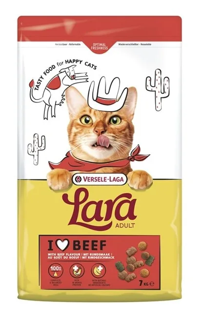 VERSELE-LAGA Lara Adult Beef 7 kg krmivo pro kočky s hovězím masem