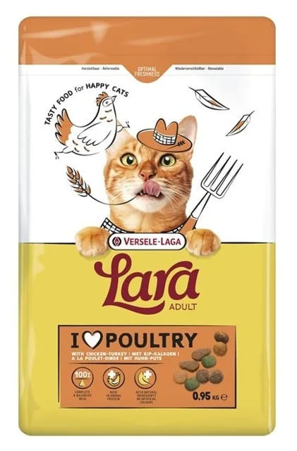 VERSELE-LAGA Lara Adult Turkey and Chicken 950 g krmivo pro kočky s krůtou a kuřecím masem