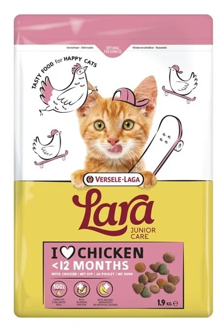 VERSELE-LAGA Lara Junior Chicken 1,9 kg krmivo pro koťata a mladé kočky s kuřetem