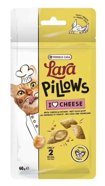 VERSELE-LAGA Lara Snack Pillows with Cheese Happy Vibes 60g pamlsek pro dobrou náladu se sýrem