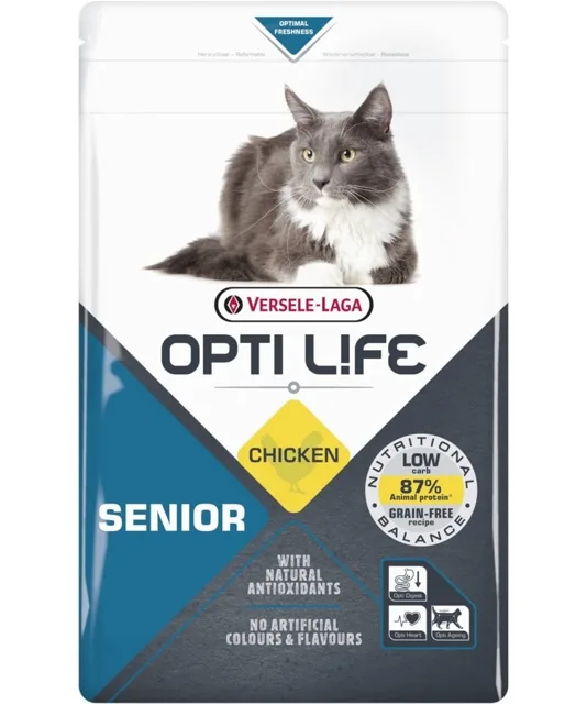 VERSELE-LAGA Opti Life Cat Senior Chicken 2.5 kg pro starší kočky