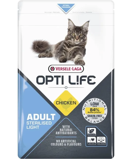 VERSELE-LAGA Opti Life Cat Sterlised/Light Chicken 1 kg pro sterilizované kočky