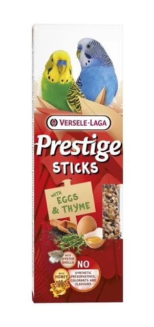 VERSELE-LAGA Prestige Sticks 2 tyčinky s vejci a tymiánem pro malé papoušky 60 g