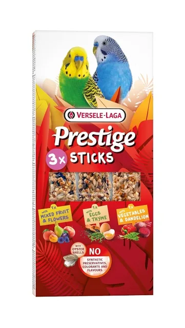 VERSELE-LAGA Prestige Sticks 3 různé tyčinky pro malé papoušky 90 g