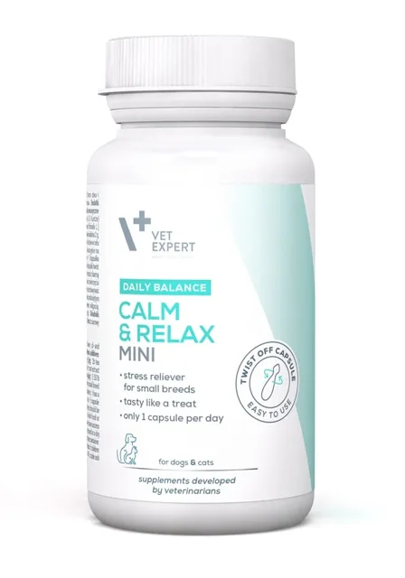 VET EXPERT Daily Balance Calm and Relax Mini podpora při stresu pro malé psy a kočky 30 kapslí