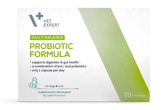 VET EXPERT Daily Balance Probiotic Formula probiotik a prebiotik pro psy a kočky 30 kapslí