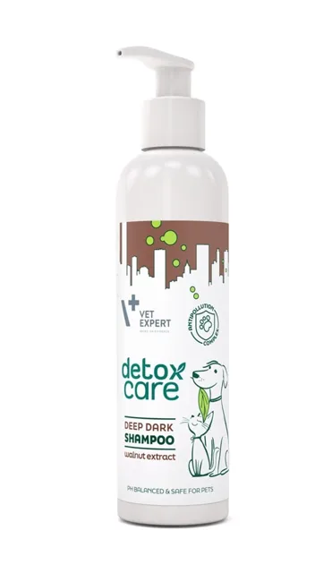 VET EXPERT Detox Care Deep Dark Shampoo 250 ml šampon pro psy a kočky s tmavou srstí