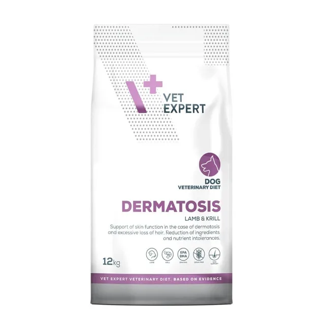 VET EXPERT Veterinary Diet Dog Dermatosis Lamb and Krill 12 kg
