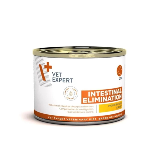 VET EXPERT Veterinary Diet Dog Intestinal Elimination Low Fat 200g krůta, snadno stravitelné krmivo pro psy s poruchami trávení