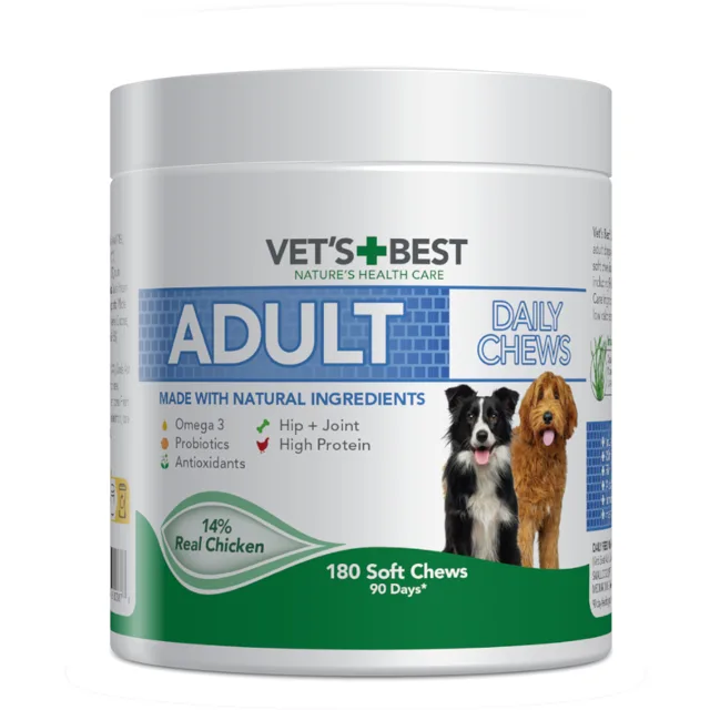 Vet's Best Adult Daily Chews kuřecí - 400 g (180 žvýkaček)