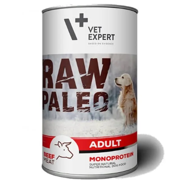 VETEXPERT RAW PALEO Adult beef 400g  hovězí konzerva pro psy