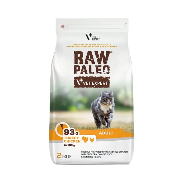 VETEXPERT Raw Paleo Adult Cat Turkey&amp;Chicken  2 kg