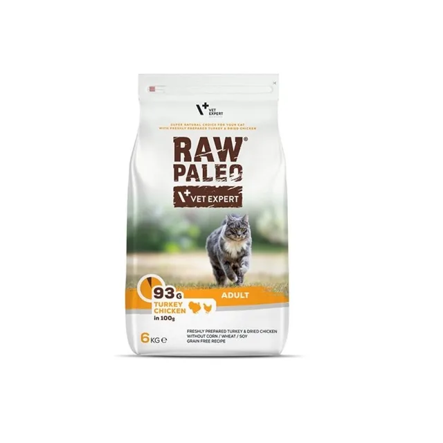 VETEXPERT Raw Paleo Adult Cat Turkey&amp;Chicken 6 kg