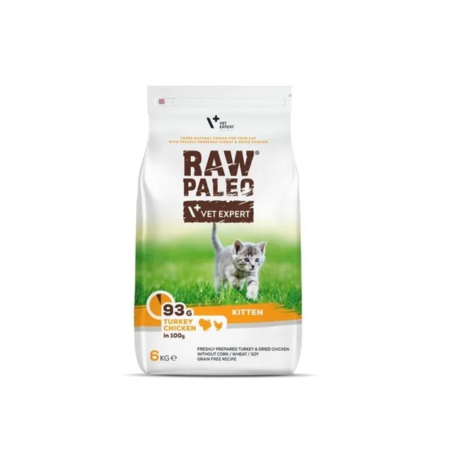 VETEXPERT Raw Paleo Kitten Turkey&amp;Chicken 6 kg