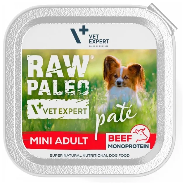 VETEXPERT Raw Paleo Pate Adult Mini Beef 150g
