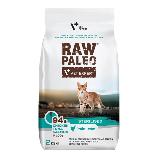VETEXPERT Raw Paleo Sterilised Chicken&amp;Tuna&amp;Salmon  2 kg