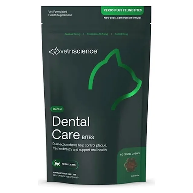 VETRISCIENCE Perio Plus Feline dentální žvýkací kousky pro kočky 120 g