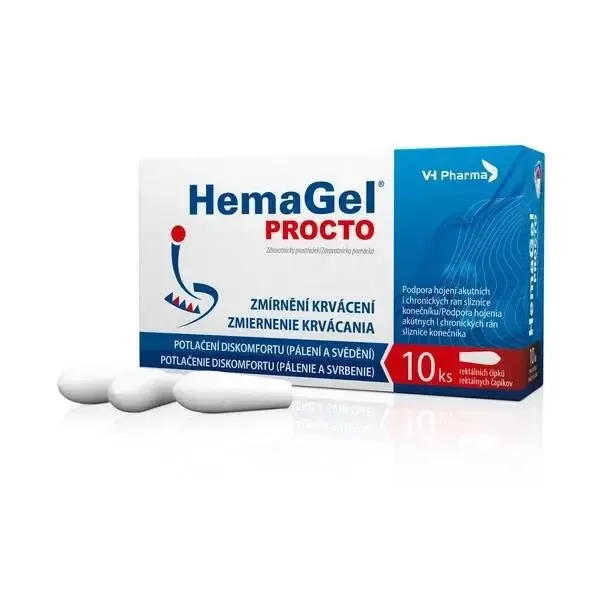 VH Pharma HemaGel PROCTO rektálních čípků II 10 ks