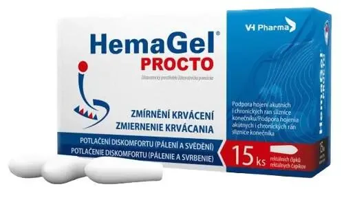 VH Pharma HemaGel PROCTO rektálních čípků II 15 ks
