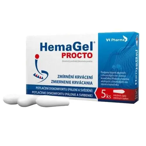 VH Pharma HemaGel PROCTO rektálních čípků II 5 ks