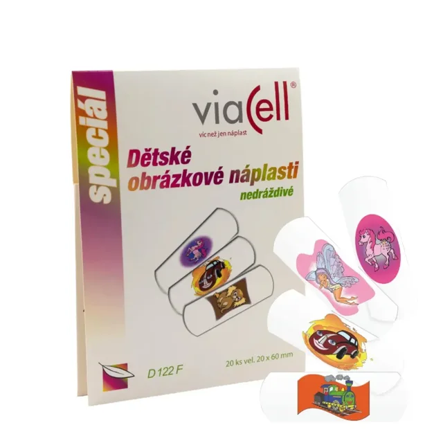 Viacell D122F Dětské obrázkové náplasti 20 ks