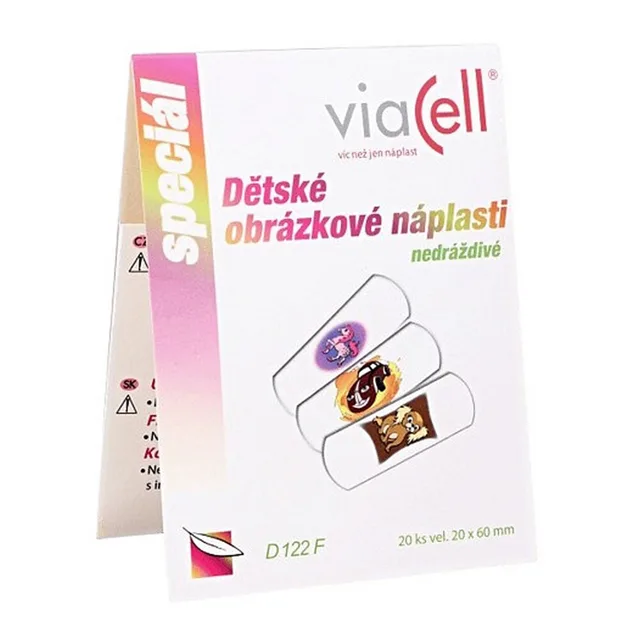 VIACELL D122F dětské obrázkové náplasti 20 x 60 mm 20 kusů