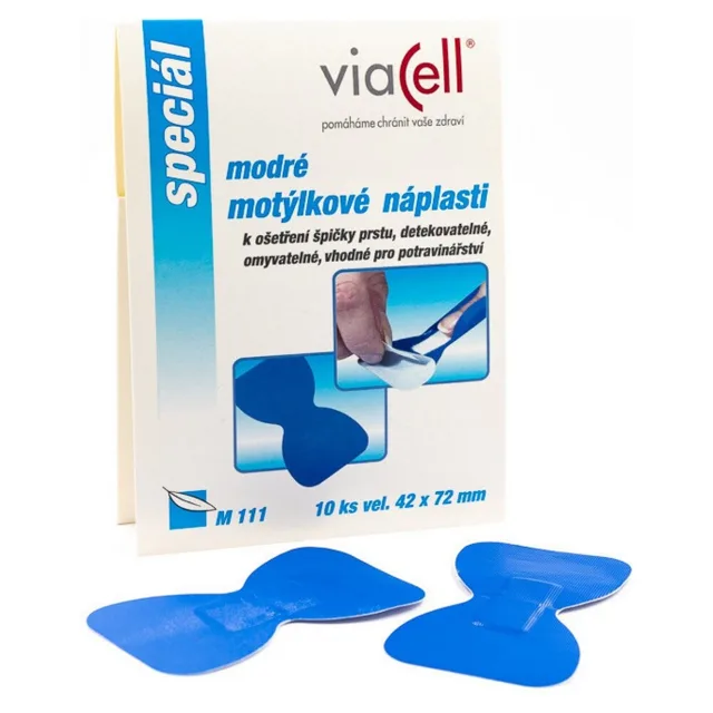 VIACELL Náplast modrá motýlková 10 ks