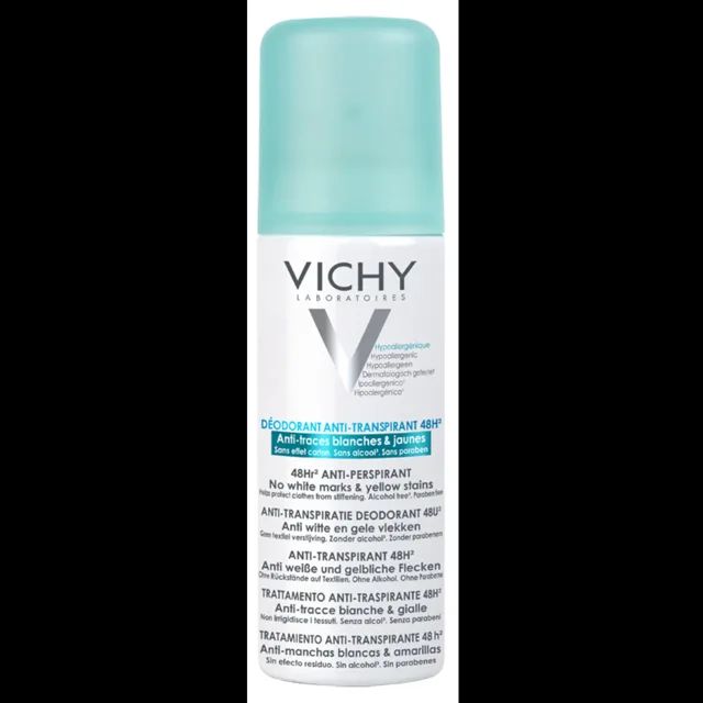 Vichy Antiperspirant 48h, nezanechává stopy na oblečení sprej 125ml