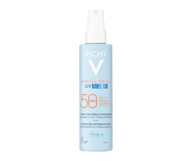 Vichy Capital Soleil UV Aqua ochranný sprej s hydratačním účinkem SPF 50 200 ml