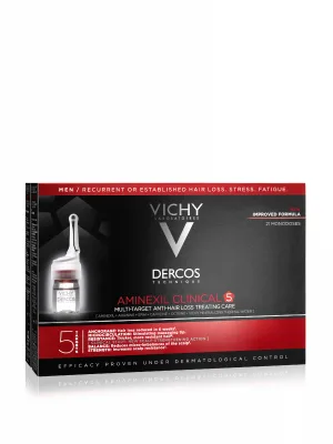Vichy Dercos Aminexil Clinical 5 cílená péče proti vypadávání vlasů pro muže Multi-Target Anti-Hair Loss Treating Care 21 x 6 ml