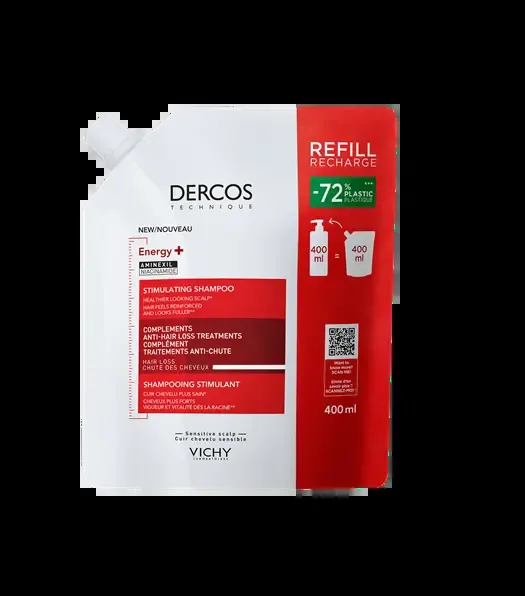Vichy Dercos Energy+ Stimulating Shampoo posilující šampon proti vypadávání vlasů 400 ml náplň