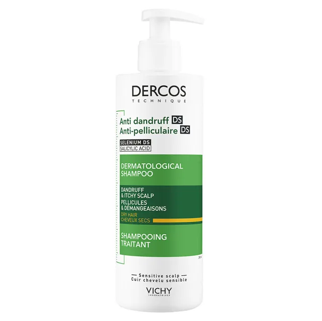 VICHY Dercos Šampon proti lupům na suché vlasy 390 ml