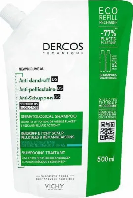 Vichy Dercos Šampon proti lupům pro mastné vlasy 500 ml náplň