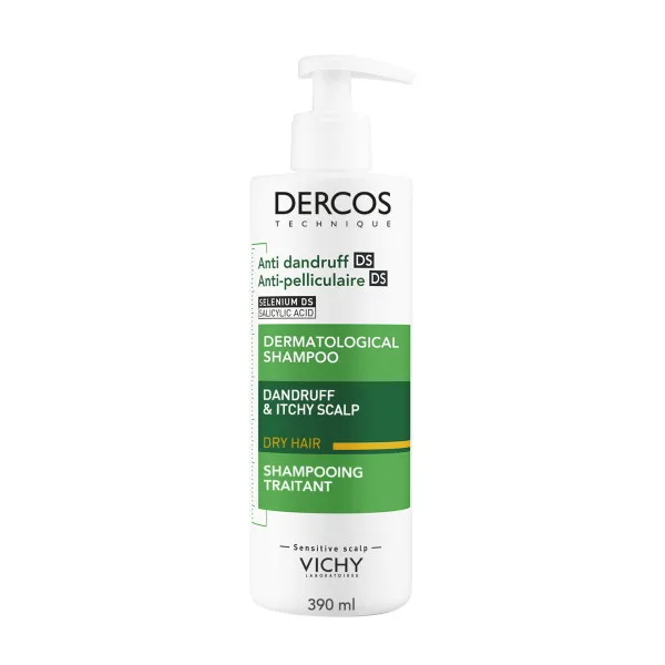 Vichy Dercos Šampon proti lupům pro suché vlasy 390 ml