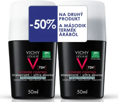 VICHY Homme 72H Extreme Control 2 × 50 ml