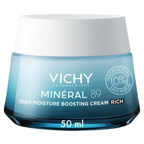 VICHY MINERAL 89 100H Krém pro podporu hydratace bez parfemace 50 ml