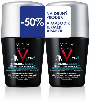 Vichy Sada kuličkových detranspirantů Homme Invisible Resist 72H 2 x 50 ml