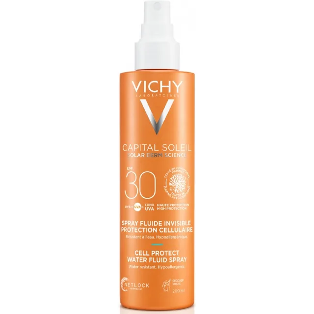 Vichy Sprej na opalování SPF 30 Cell Protect Water Fluid Spray 200 ml