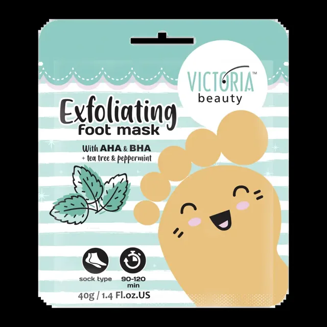Victoria Beauty Exfoliační maska na nohy Tea Tree