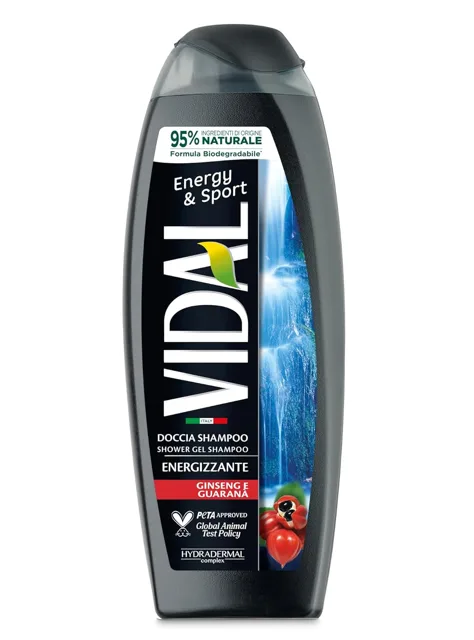 Vidal Energy & Sport sprchový gel, povzbuzující s ženšenem a guaranou, 250 ml