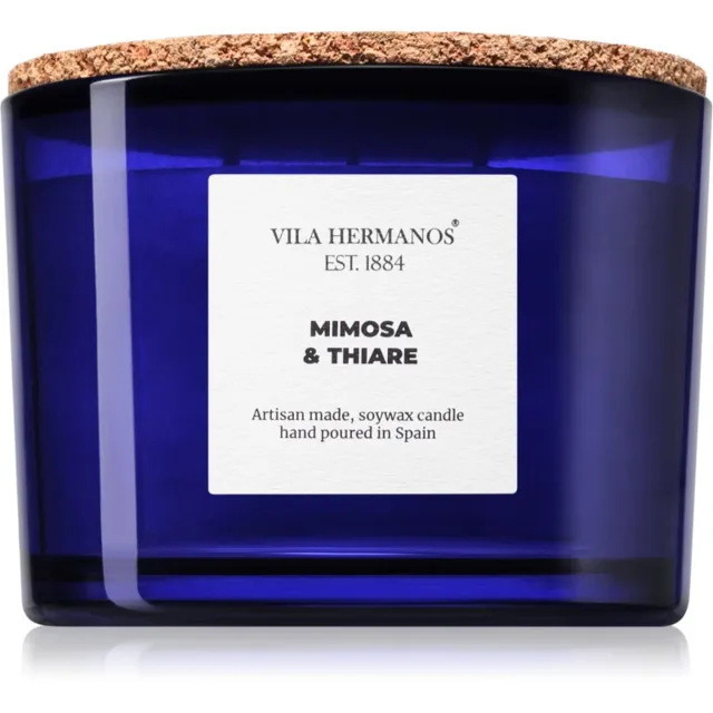 Vila Hermanos Apothecary Cobalt Blue Mimosa & Thiare vonná svíčka 350 g