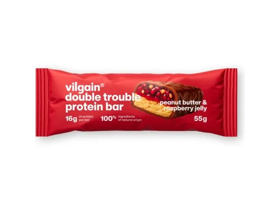 Vilgain proteinová tyčinka - arašídové máslo & malinový džem 55 g