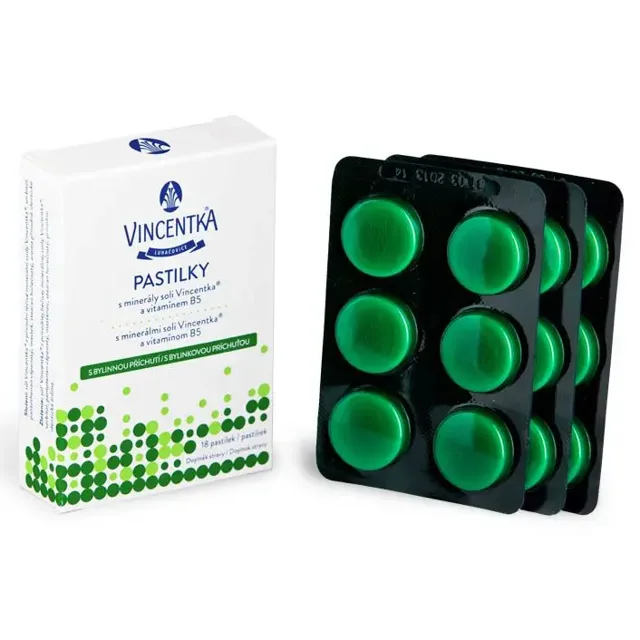 Vincentka pastilky bylinné 18 tablet