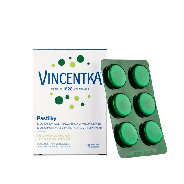 Vincentka Pastilky bylinné 18ks