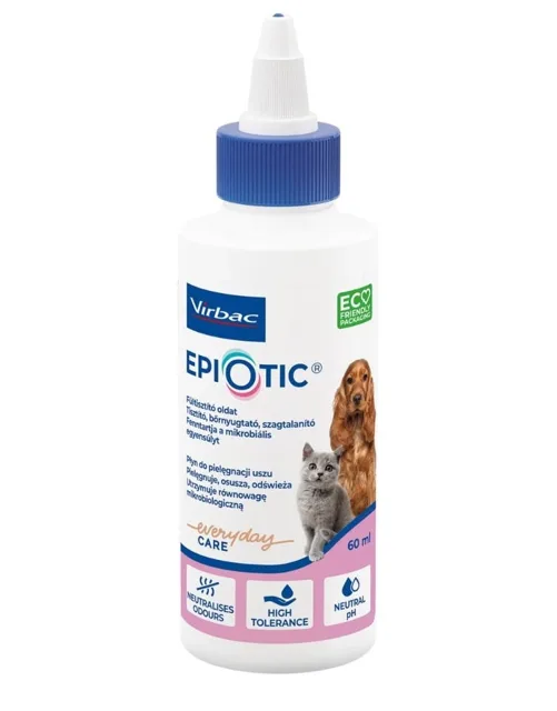 VIRBAC EpiOtic Čistič uší 60 ml Hygiena uší pro psy a kočky