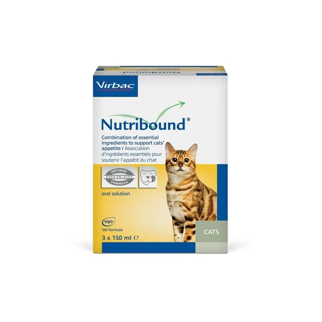 VIRBAC Nutribound 3x150 ml perorální roztok pro kočky během rekonvalescence