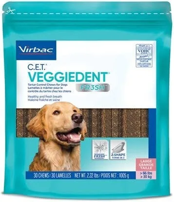 VIRBAC Veggiedent Fresh L žvýkací plátky 15 ks / 490g