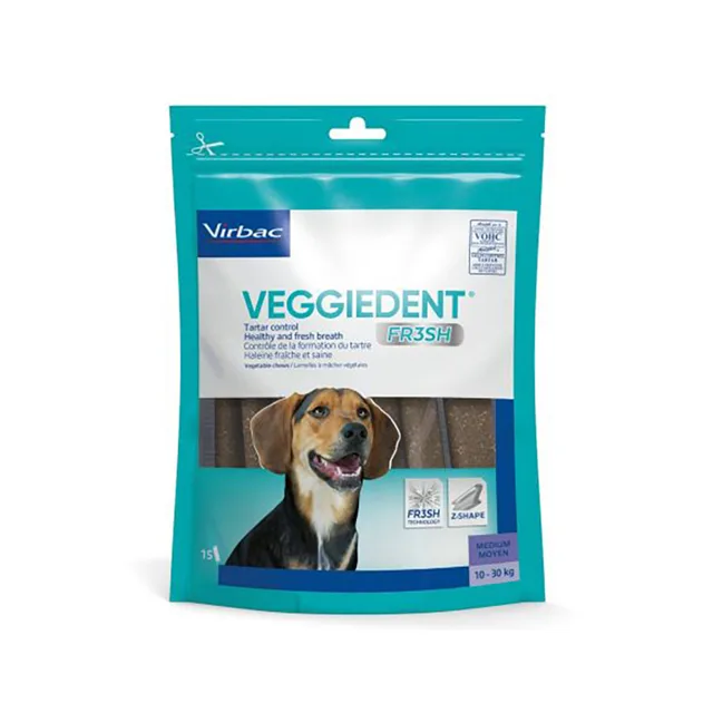 Virbac VEGGIEDENT Fresh pro psy - 30 x 35 g L pro velké psy (>30 kg)